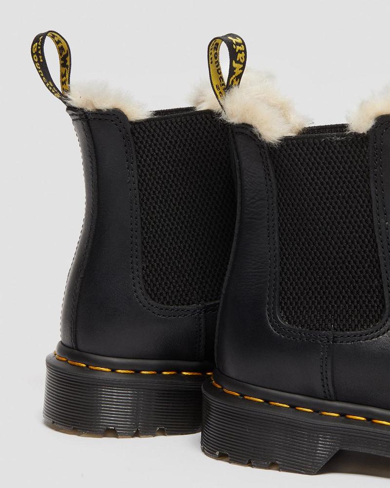 Black Women's Dr Martens 2976 Faux Fur Lined Winter Boots | CA 281KOR